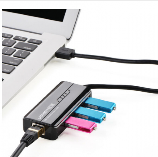 Bộ chia 3 cổng USB 2.0 kèm cổng mạng Ethernet 10/100Mbps Ugreen 20264