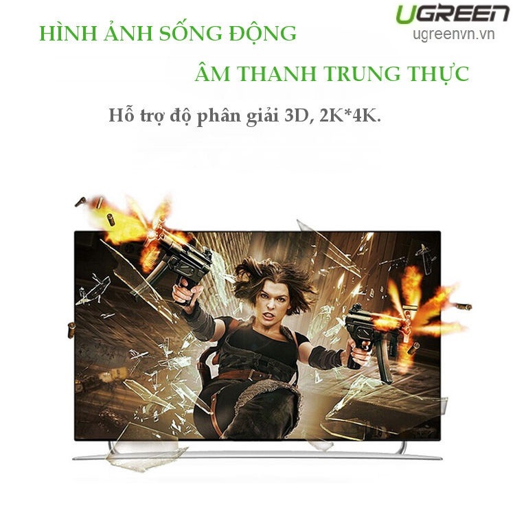 Bộ chia cổng HDMI 1 ra 4 Hỗ trợ full HD, 4K*2K@30Hz Chính hãng Ugreen 40202 Cao cấp