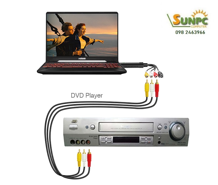 Easycapture USB ghi hình AV, RCA, S-Video máy siêu âm, nội soi