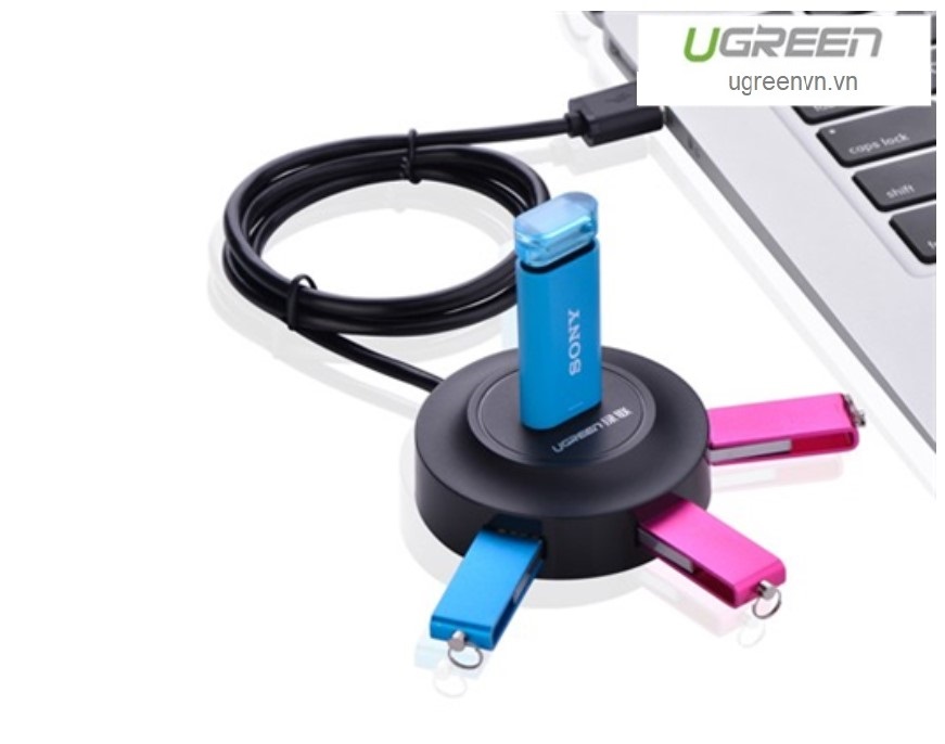 Bộ chia 4 cổng USB 2.0 Ugreen 20277 (màu đen)