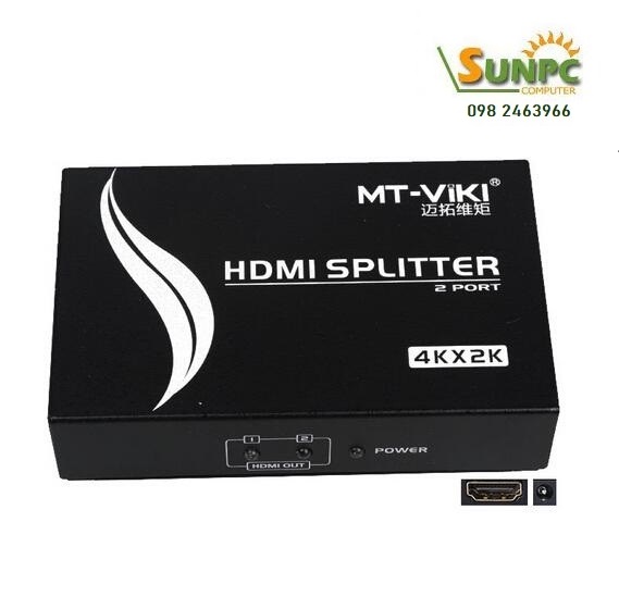 Bộ chia HDMI 1 ra 2 cổng MT-SP142 VIKI hỗ trợ 4K * 2K Chính hãng