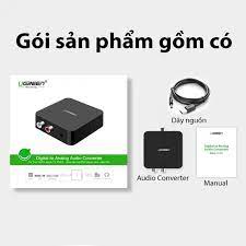 Bộ chuyển đổi quang + Coaxial to RCA chính hãng Ugreen 30523 cao cấp