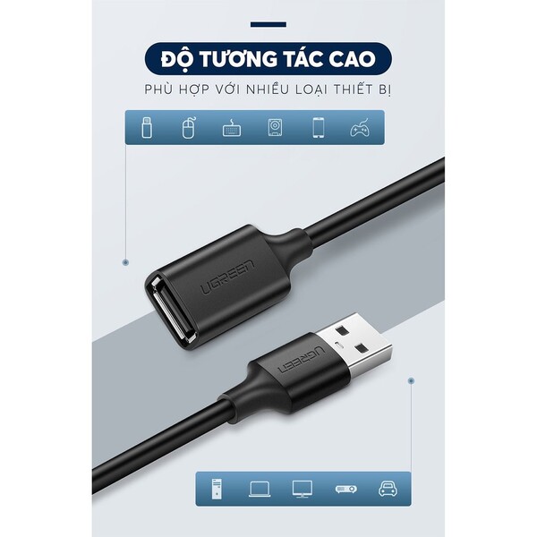 Cáp USB nối dài 2.0 dài 3m Ugreen 10317 cao cấp