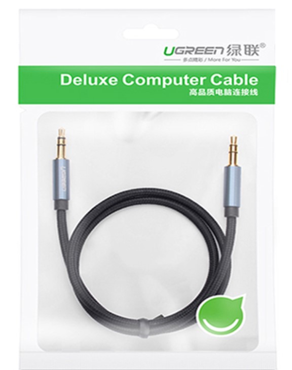 Cáp Audio AUX 3.5mm trên ô tô dài 1,5m chính hãng Ugreen 10686 cao cấp