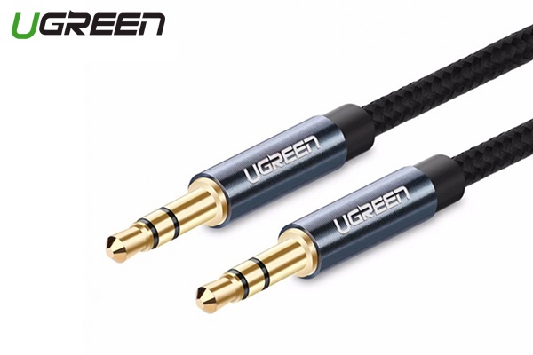 Cáp Audio AUX 3.5mm trên ô tô dài 1,5m chính hãng Ugreen 10686 cao cấp