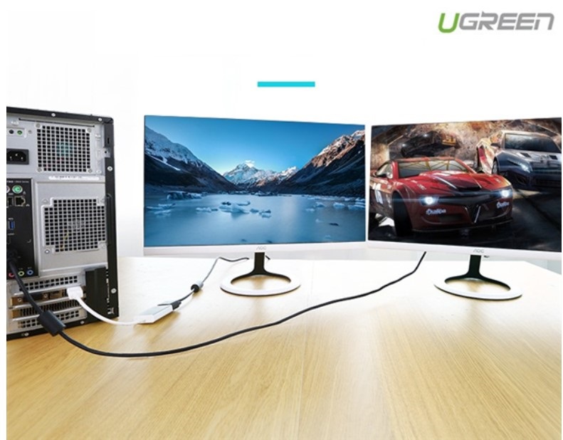 Cáp chuyển đổi Displayport to VGA chính hãng Ugreen 20415 cao cấp