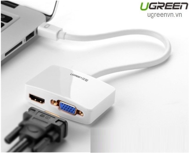 Cáp chuyển đổi Mini Displayport to HDMI và VGA cao cấp chính hãng Ugreen 10427