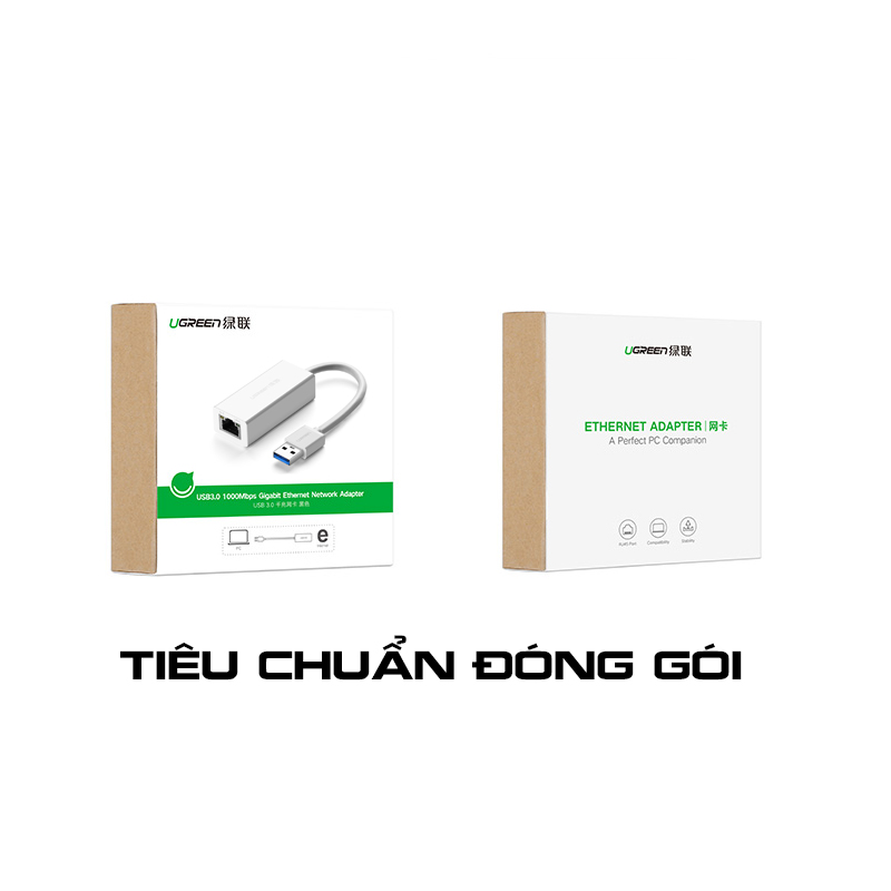 Cáp chuyển USB 3.0 to Lan hỗ trợ 10/100/1000 Mbps Ugreen 20255 cao cấp