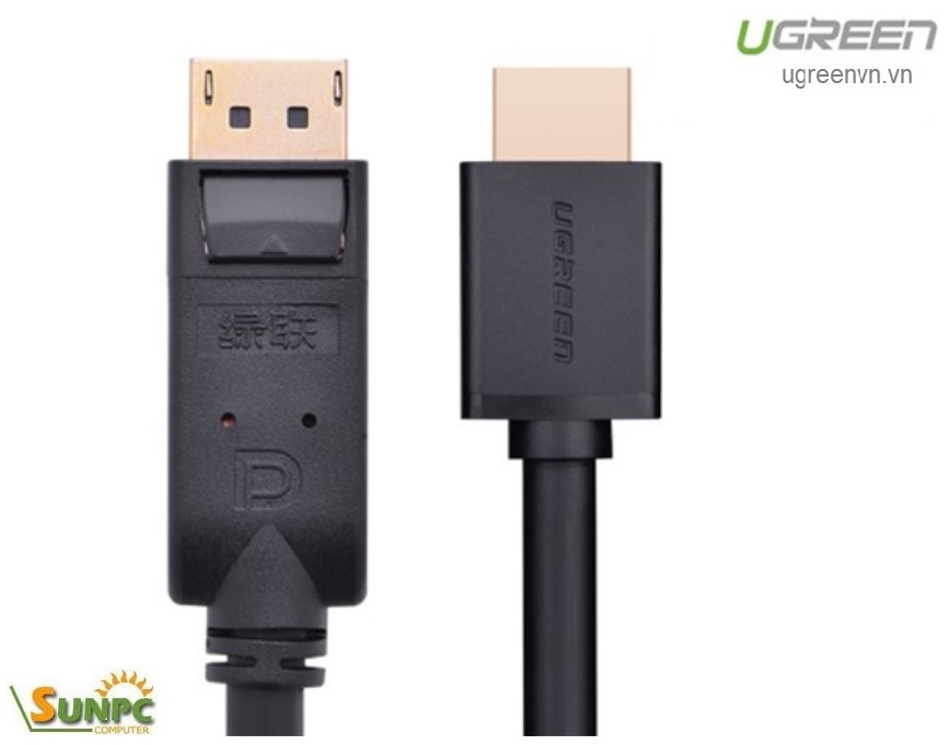 Cáp Displayport 1.2 to HDMI dài 1,5m hỗ trợ 4K*2K Ugreen 10239 cao cấp