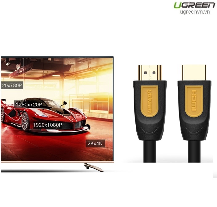 Cáp HDMI 2M sợi dẹt hỗ trợ 4Kx2K chính hãng Ugreen 11185 cao cấp