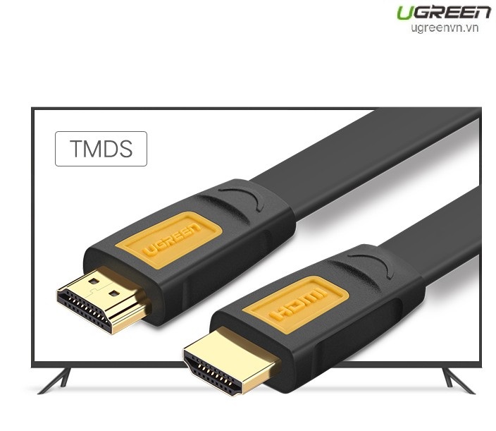 Cáp HDMI 2M sợi dẹt hỗ trợ 4Kx2K chính hãng Ugreen 11185 cao cấp