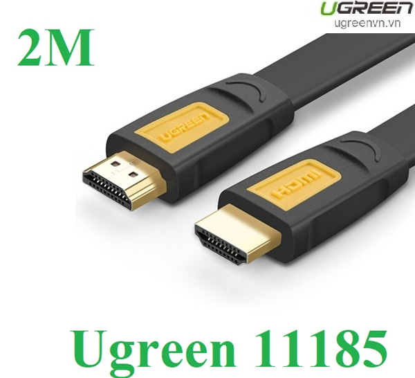 Cáp HDMI 2M sợi dẹt hỗ trợ 4Kx2K chính hãng Ugreen 11185 cao cấp