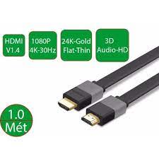 Cáp HDMI dẹt vỏ nhựa 1M trợ 3D 4K Ugreen 30108 Chính hãng