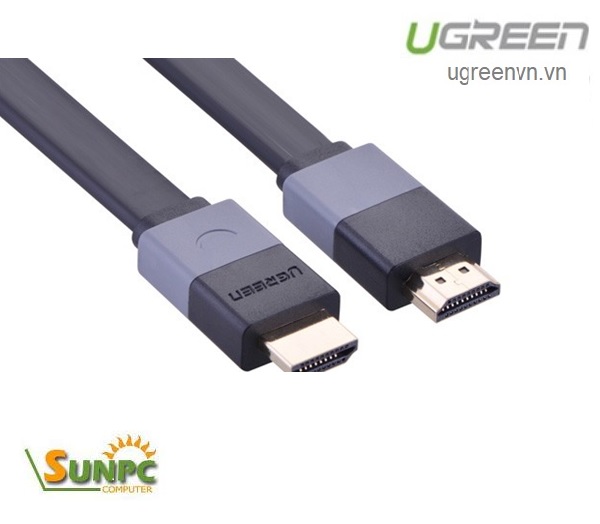 Cáp HDMI mỏng dẹt dài 2m hỗ trợ 3D 4K Ugreen 30110 Chính hãng