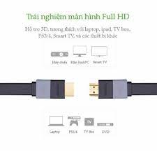 Cáp HDMI mỏng dẹt dài 2m hỗ trợ 3D 4K Ugreen 30110 Chính hãng