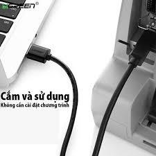 Cáp máy in USB 2.0 mạ vàng dài 1,5m 10350 chính hãng Ugreen