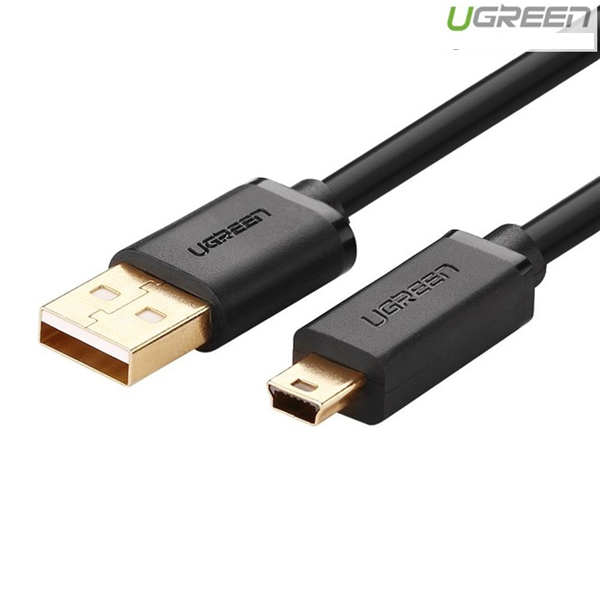 Cáp USB 2.0 to USB Mini 3m mạ vàng Ugreen 10386 Chính hãng