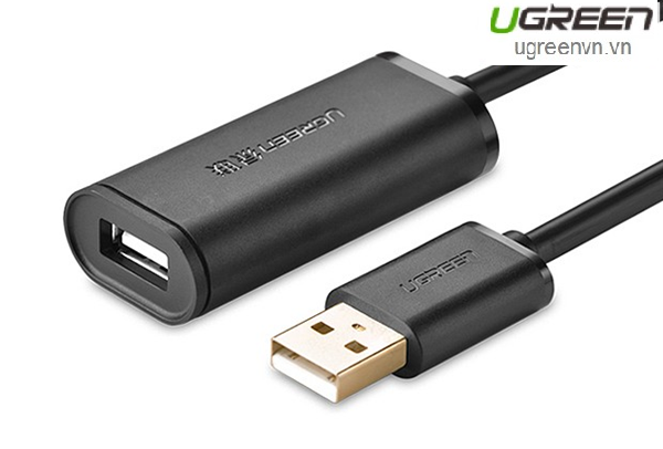 Cáp USB nối dài 10m có chíp khuếch đại Ugreen 10321 Chính hãng