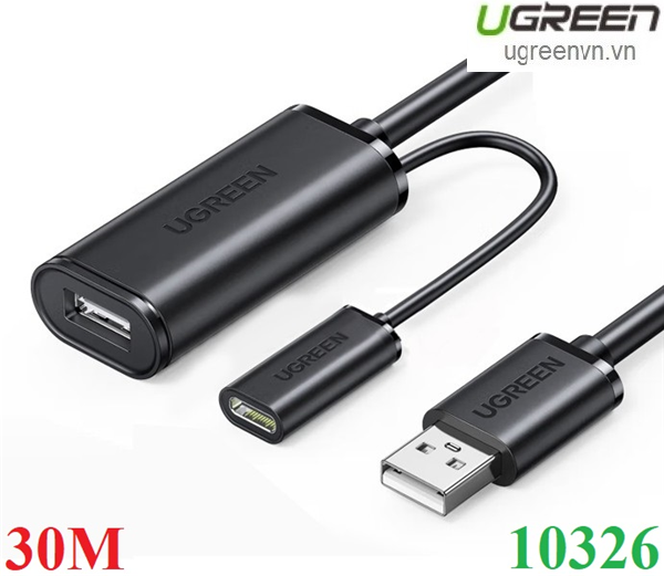 Cáp USB nối dài 30m có chíp khuếch đại chính hãng Ugreen 10326