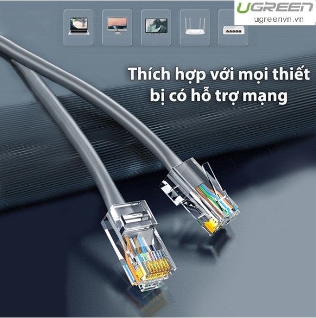 Đầu bấm mạng Cat6 mạ vàng 50c/hộp Ugreen 50962 cao cấp