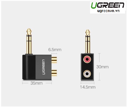 Đầu chuyển đổi âm thanh 6.5mm sang RCA Ugreen 40846 chính hãng