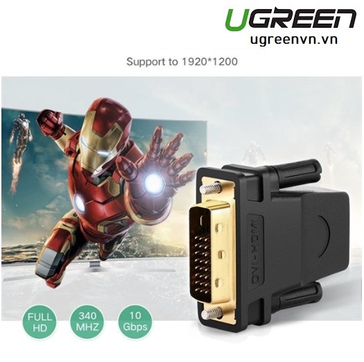 Đầu chuyển đổi DVI 24+1 to HDMI chính hãng Ugreen 20124