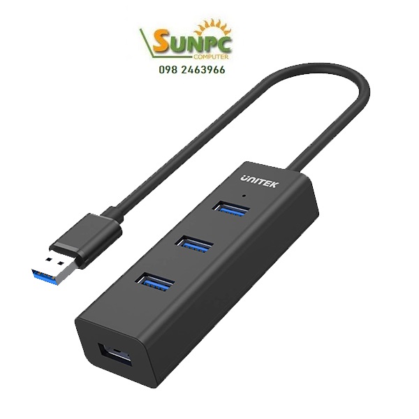 Bộ chia 4 cổng usb3.0 Unitek Y-3089