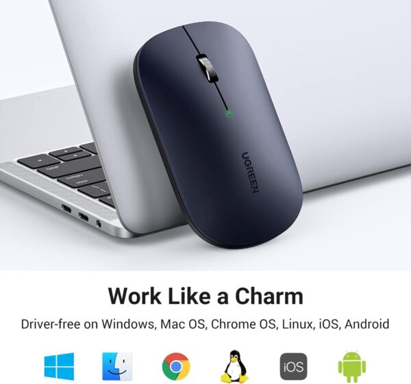 Chuột Máy Tính Bluetooth Ugreen 25159 - Hỗ Trợ Kết Nối USB 2.4G