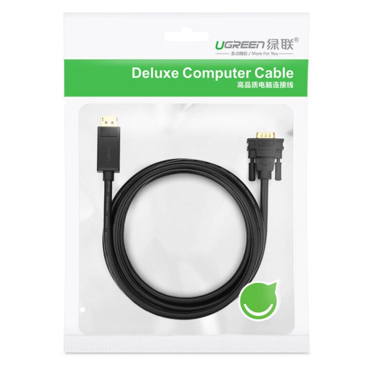 Cáp Displayport to VGA dài 1,5m chính hãng Ugreen 10247 cao cấp