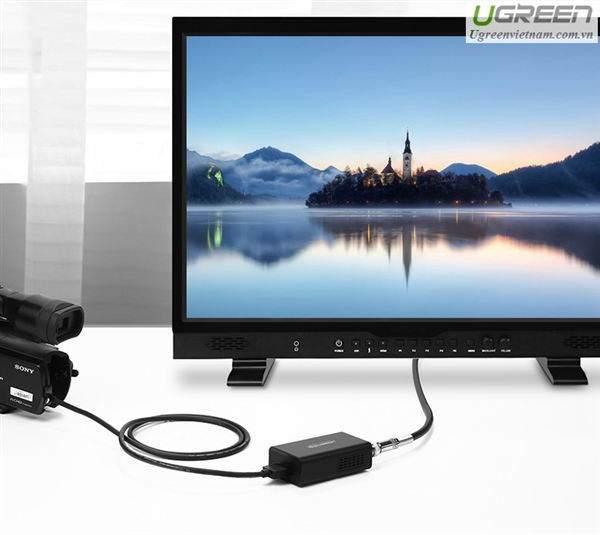 Bộ chuyển đổi HDMI to SDI cho camera hỗ trợ 1080p Ugreen 40966 cao cấp