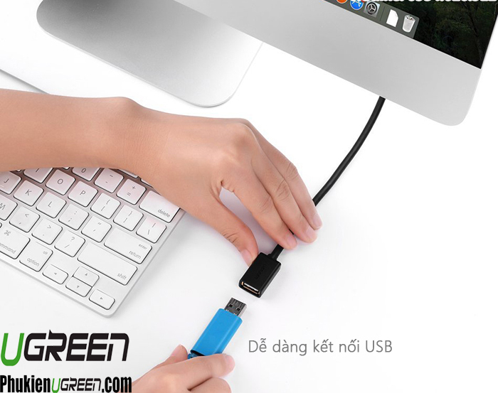 Cáp USB 2.0 nối dài 0,5m chính hãng Ugreen 10313 cao cấp