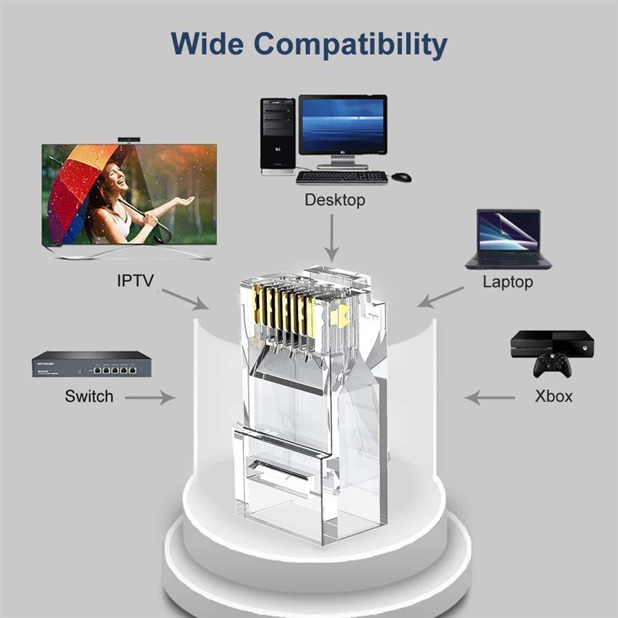 Hạt mạng RJ45 Cat6/Cat6e 100c chính hãng Ugreen 60558