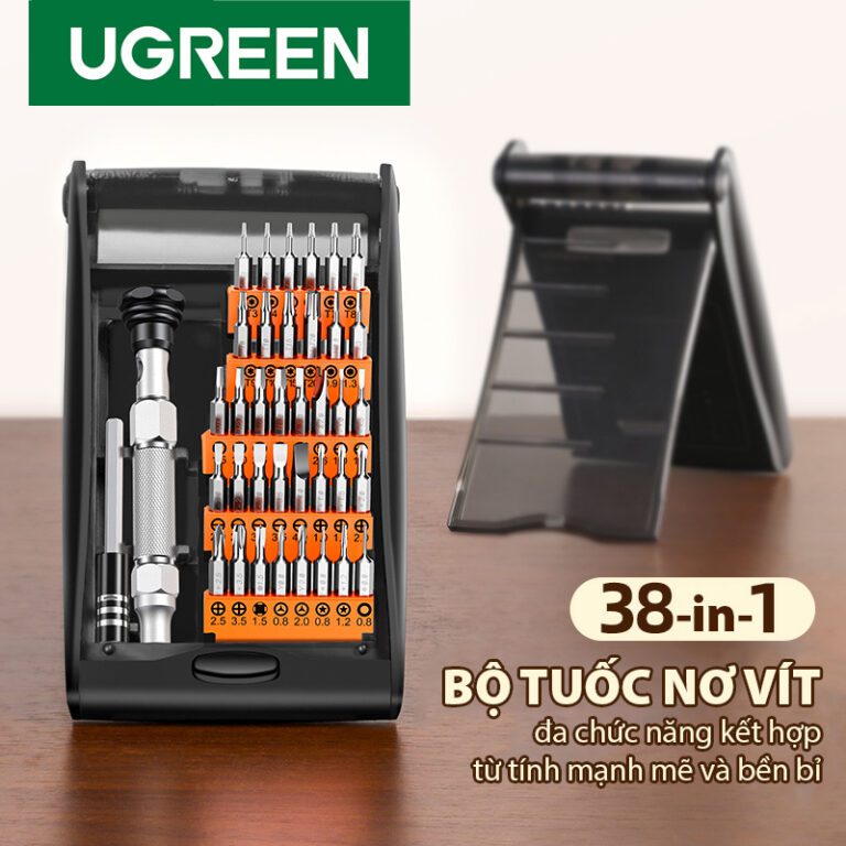 Bộ tuốc nơ vít đa năng 38 in 1 từ tính hợp kim nhôm Ugreen 80459 cao cấp