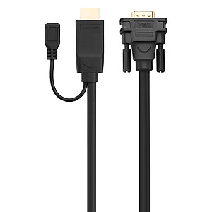 Cáp chuyển đổi HDMI to VGA 1,5m hỗ trợ nguồn chính hãng Ugreen 30449 cao cấp