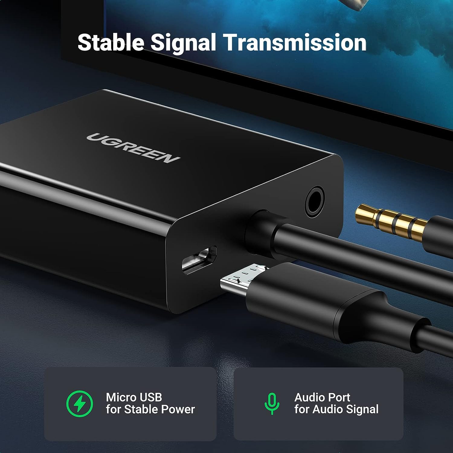 Cáp chuyển đổi HDMI sang VGA có âm thanh Ugreen 20694 chính hãng