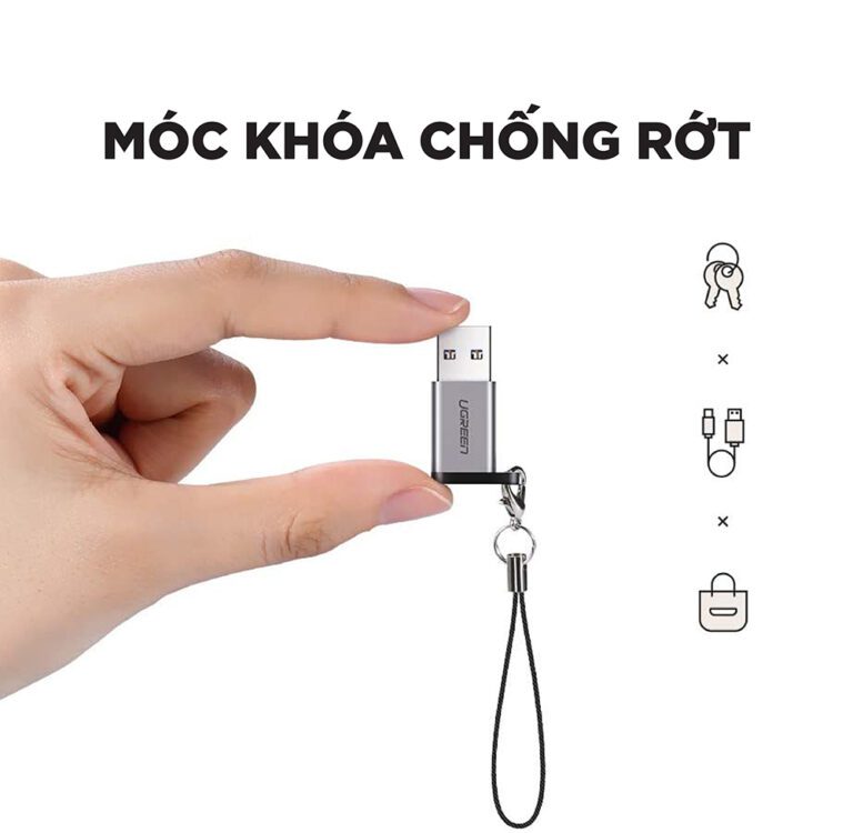 Đầu chuyển đổi USB 3.0 to USB type-C chính hãng Ugreen 50533 cao cấp