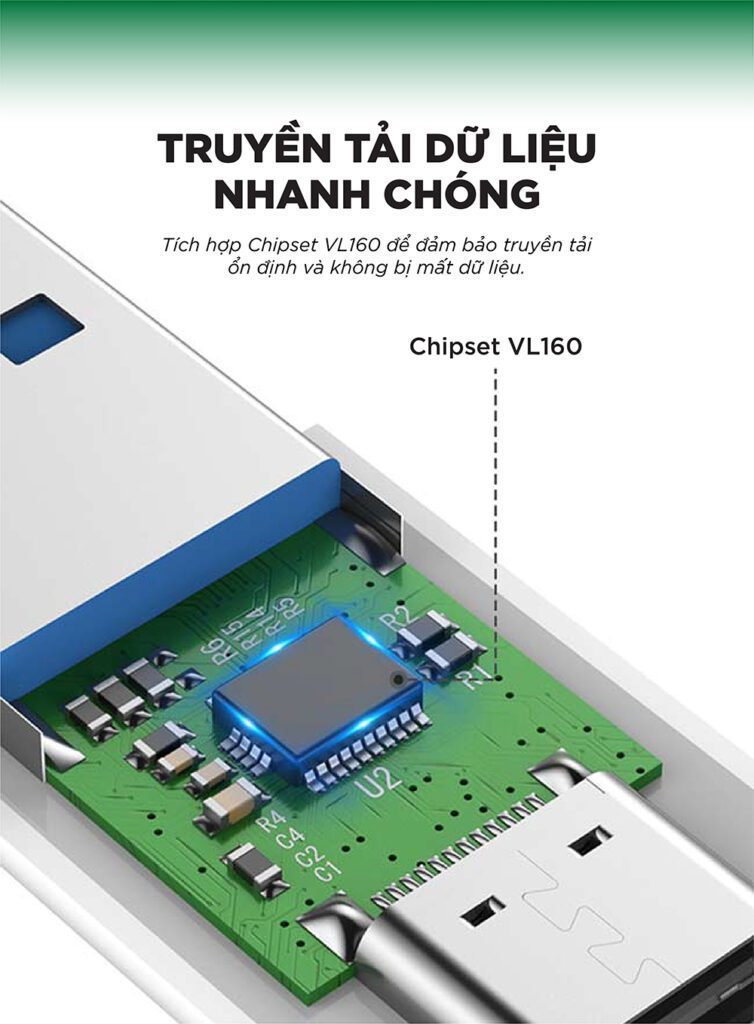 Đầu chuyển đổi USB 3.0 to USB type-C chính hãng Ugreen 50533 cao cấp