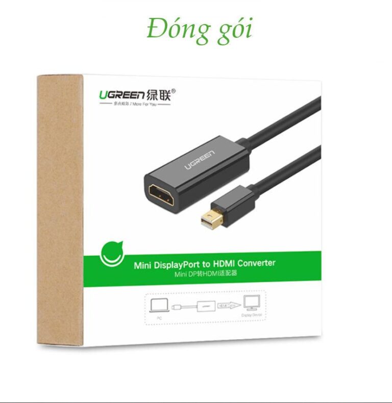 Cáp chuyển đổi Mini Displayport to HDMI hỗ trợ 4Kx2K chính hãng Ugreen 40360 cao cấp