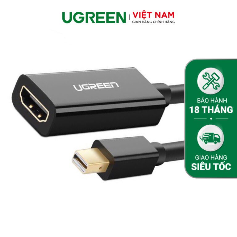 Cáp chuyển đổi Mini Displayport to HDMI hỗ trợ 4Kx2K chính hãng Ugreen 40360 cao cấp