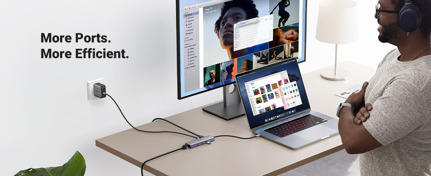 Hub USB Type-C 6 trong 1 ra HDMI 4K@30Hz, USB 3.0, Lan 1Gbps, Sạc PD 100W Ugreen 15598 cao cấp