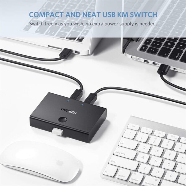 Bộ chia máy in 1 ra 2 cổng USB 2.0 chính hãng Ugreen 30345 cao cấp