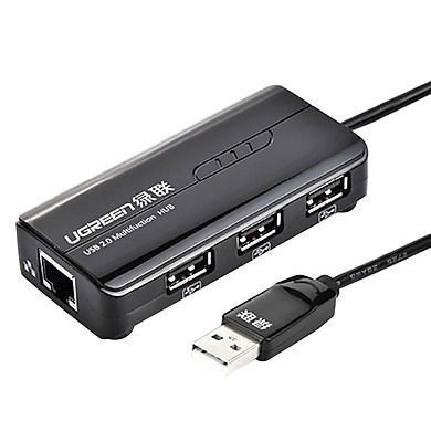 Bộ chia 3 cổng USB 3.0 tich hợp cổng Mạng Gigabit 10/100 / 1000Mbps Ugreen 20265
