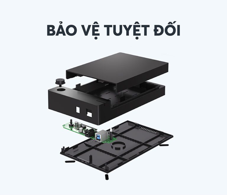 Hộp đựng ổ cứng 3,5 inch Sata/ USB 3.0 hỗ trợ 16TB Ugreen 50423 cao cấp