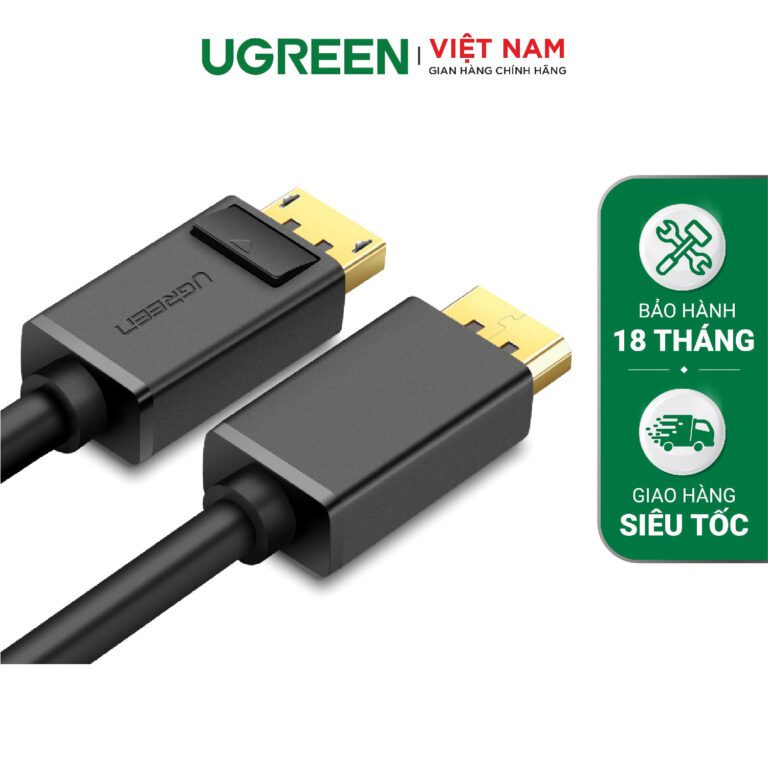 Cáp chuyển đổi Displayport to Displayport dài 3m 2K*4K@60Hz 28AWG Ugreen 10212 cao cấp