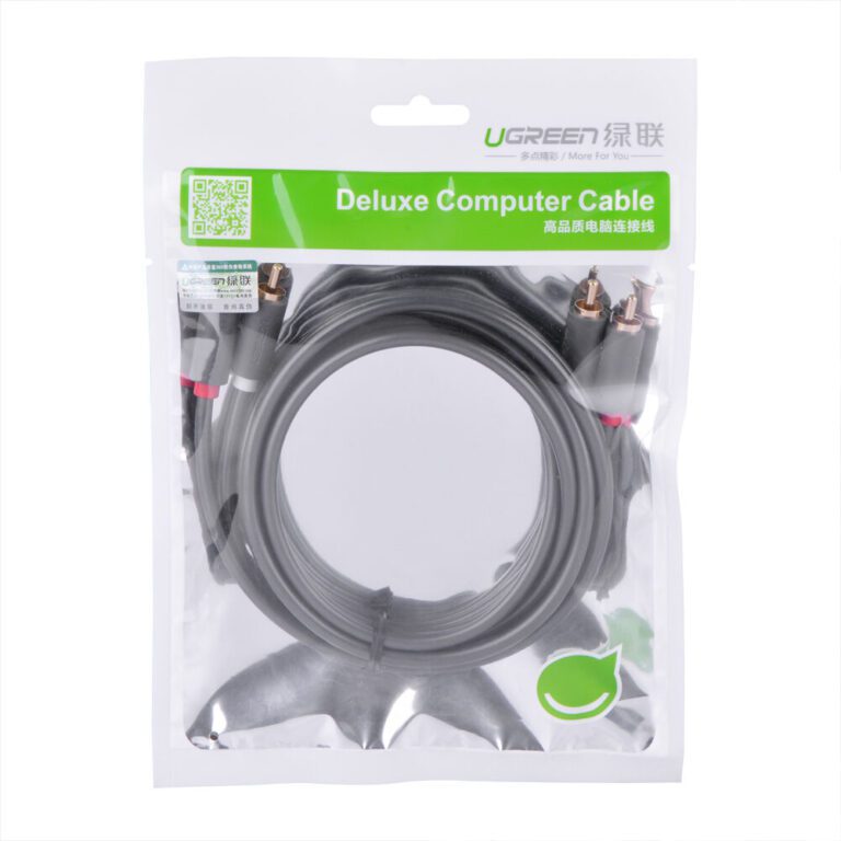 Cáp AV hoa sen 2 đầu RCA dài 5m chính hãng Ugreen 10520 Cao cấp