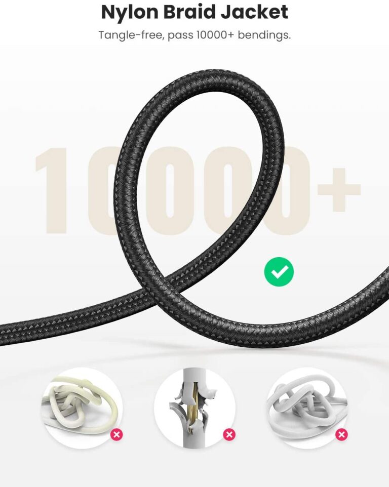 Cáp audio 3.5mm dài 5m dây bọc dù đầu bọc hợp kim Ugreen 10689 cao cấp