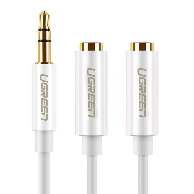 Cáp chia 2 cổng Audio 3.5mm dài 20cm Ugreen 10739 cao cấp