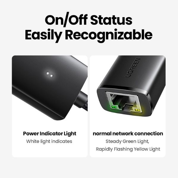 Cáp chuyển đổi USB-A 3.0 to Lan Gigabit 10/100/1000Mbps Ugreen 15636 cao cấp