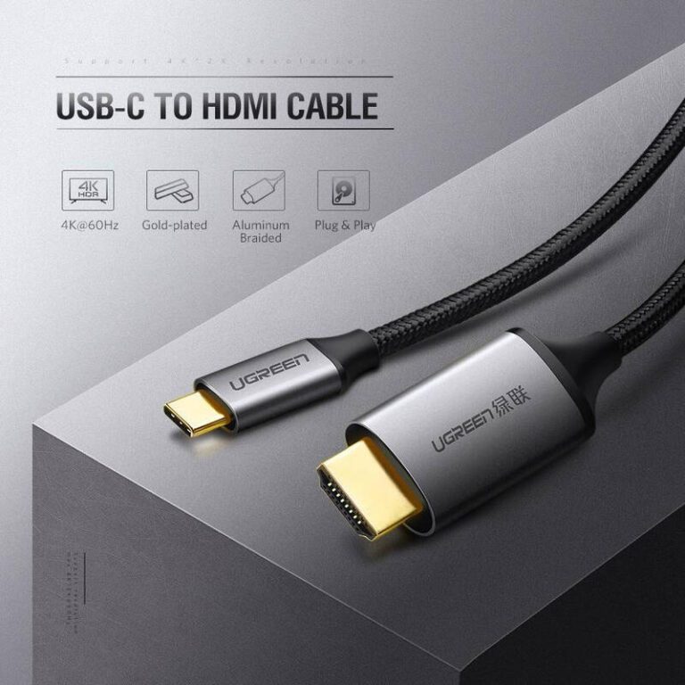 Cáp USB Type-C to HDMI hỗ trợ 4K@60Hz dài 1,5m chính hãng Ugreen 50570 cao cấp