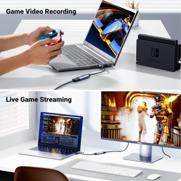 USB Capture HDMI, live streaming 1080P HDMI to USB 2.0, Type-C Ugreen 40189 cao cấp